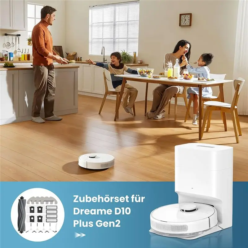 A74E-Accessory Kit For Dreame D10 Plus Gen 2 - Includes Main Brush, Dust Bags, Wipes, HEPA Filters, And Side Brushes