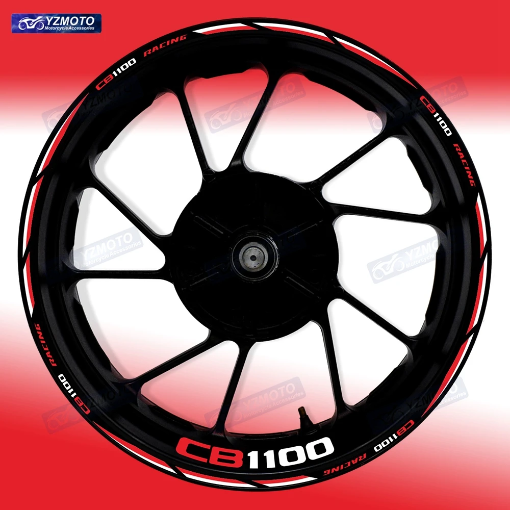 

For Honda CB1100 Motorcycle 17 Inch Front And Rear Wheel Sticker Hub Decal Reflective Waterproof Racing Decorative Rim Stickers