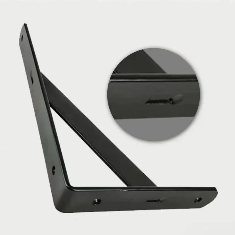 8Pcs Steel L-shaped Bracket with Screw 90° Wall Mounted Fixed Triangle Shelf Home Decorative Shelf Sundries Tool Storage Bracket