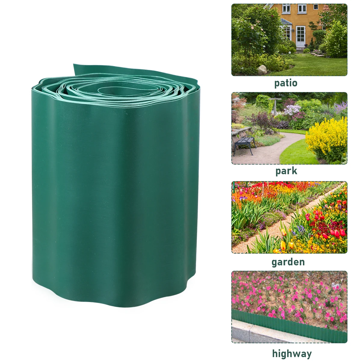 

Plastic Fence Landscape Edging Insert Ground Mini Garden Gardening Earth Fence Terrace Board PP Material Durable Long Lasting