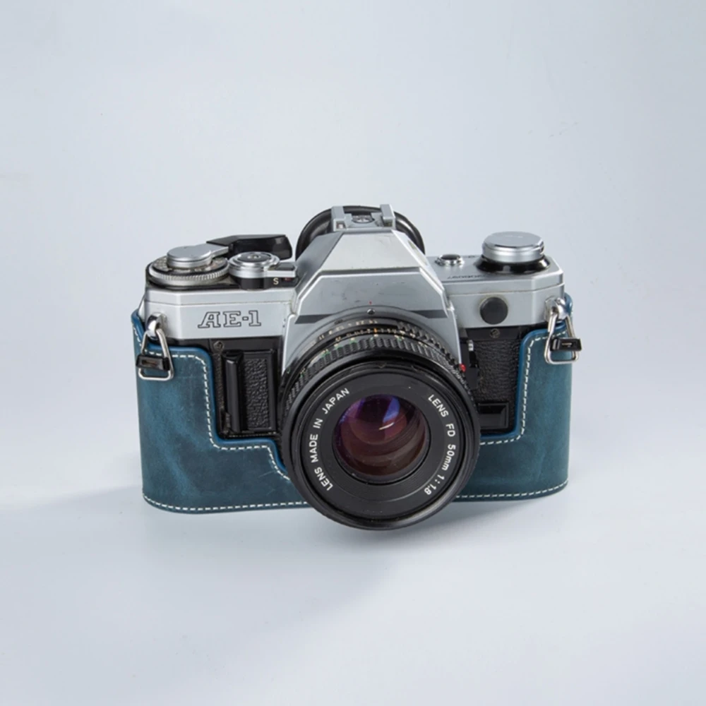 For Canon AE- 1 A-1 AE1 A1 Case A 1 Genuine Leather Half Case A1 Half Bag AE 1 Handmade Camera Bag Retro AE1 Protective Case
