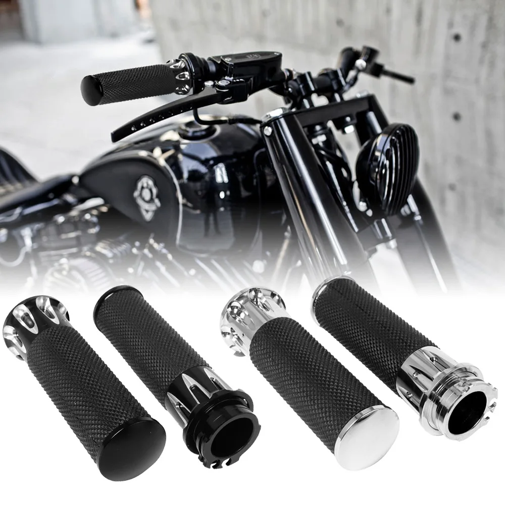25mm CNC Aluminum Hollow Handlebar Hand Grips Motorcycle Modification Parts Fit for Ha rley 883 XL1200 Handle Grip