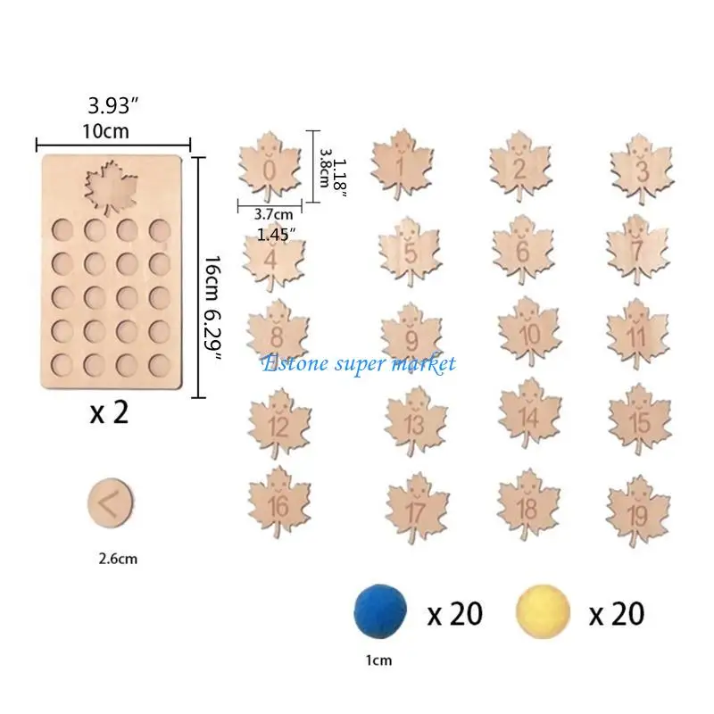090B Realistisch puzzel houten wiskunde leren voor speelspeelgoed voor creatief kindercadeau