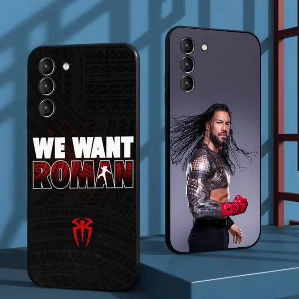 

R-RomanS Big Dog R-Reigns Phone Case For Samsung Galaxy A 91,80,73,72,71,53,52,51,22,5G Shockproof Soft Black Cover