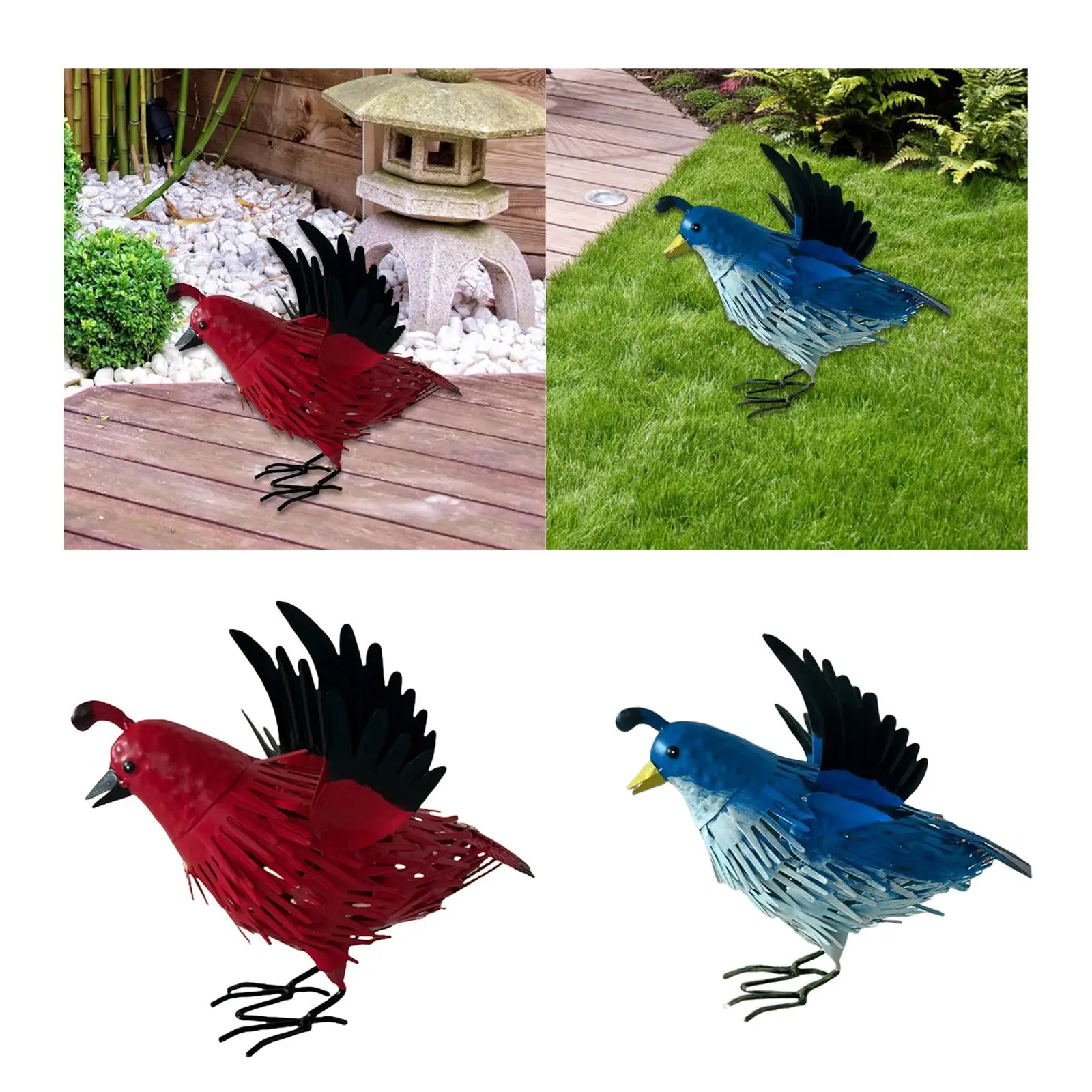 

Имитация статуи Робина, реалистичный милый железный орнамент, скульптура животного для крыльца, реквизит для фотосессии, подарок на новоселье, спальня в помещении