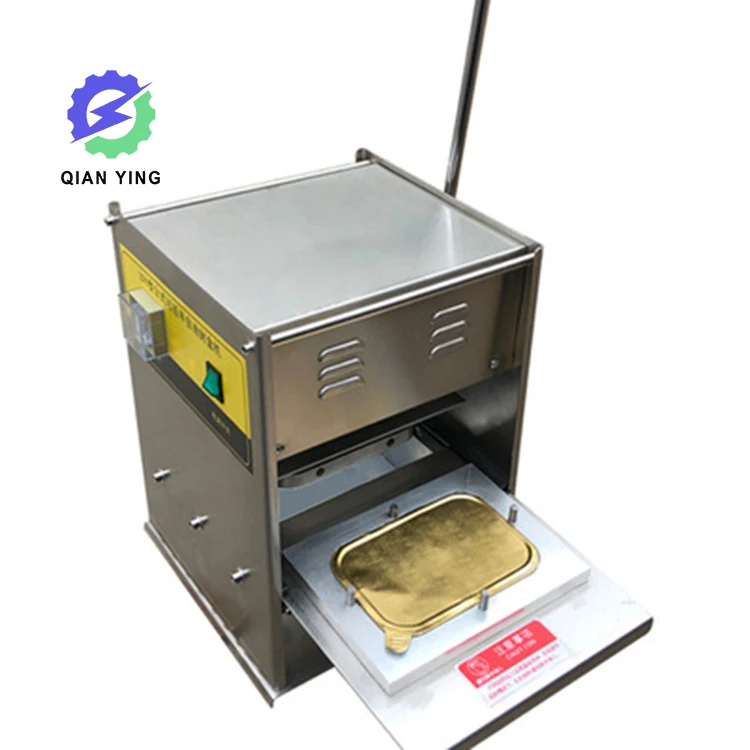 Manual Lunch Food Yogurt Jelly Sauce Container Tray Sealer Fast Food Aluminum Foil Tray Sealing Machine