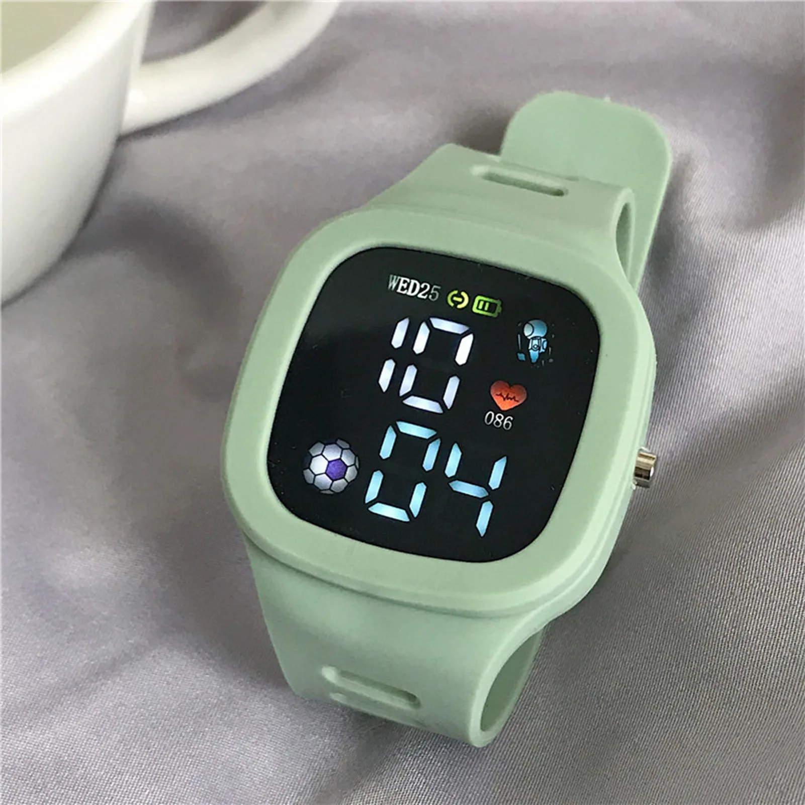Casual Wrist Watches HD Digital Display Easy to Read Square Dial Watches Unisex Use for Time Organizing