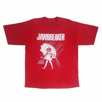 비 올 때 Jawbreaker 밴드 셔츠, 빨간색 유니섹스 S-2345XL KE138 