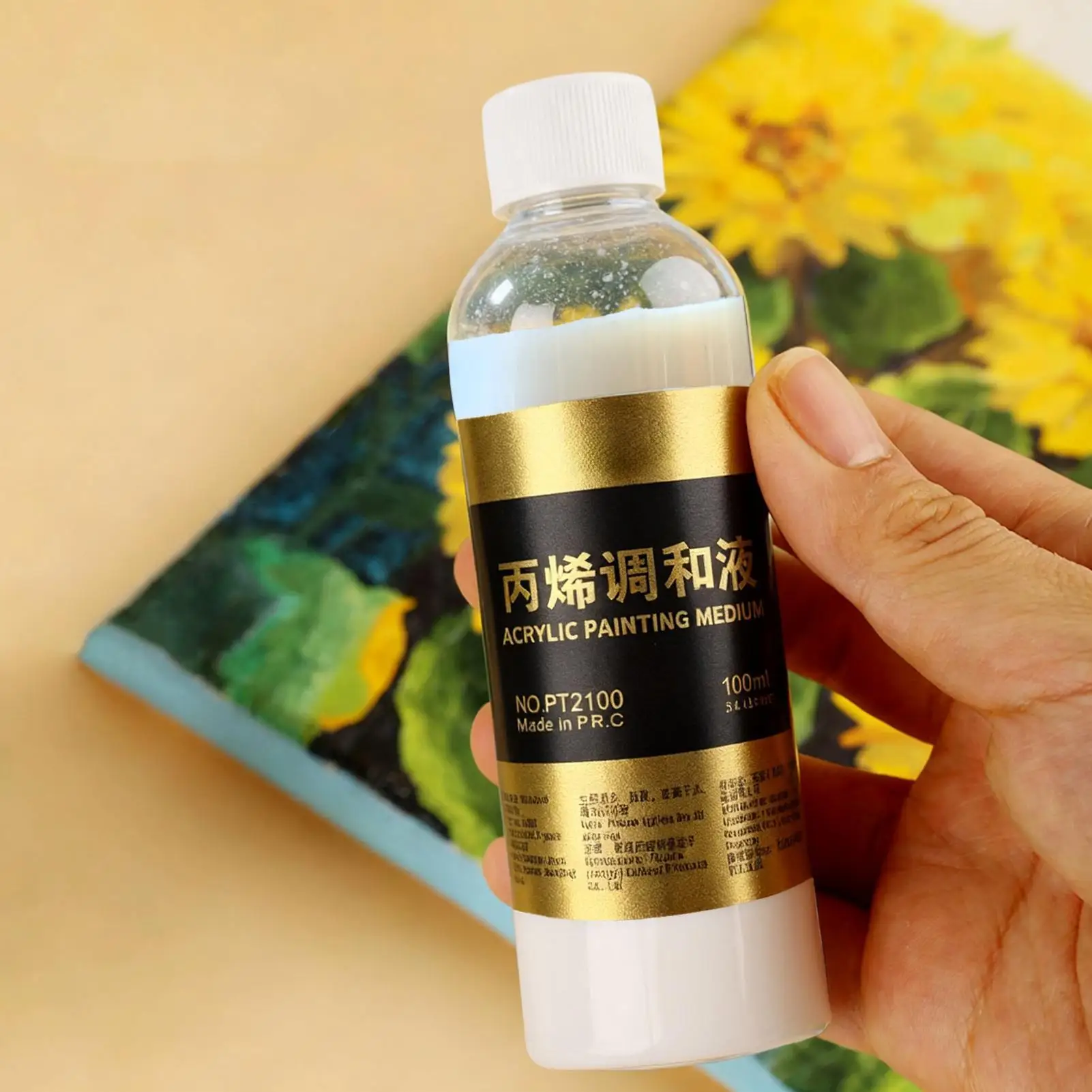 Flow Aid for Acrylic Paint 100ml Pouring Medium for Acrylic Paint Liquid Improver for Color Blending Palette Preparation Crafts