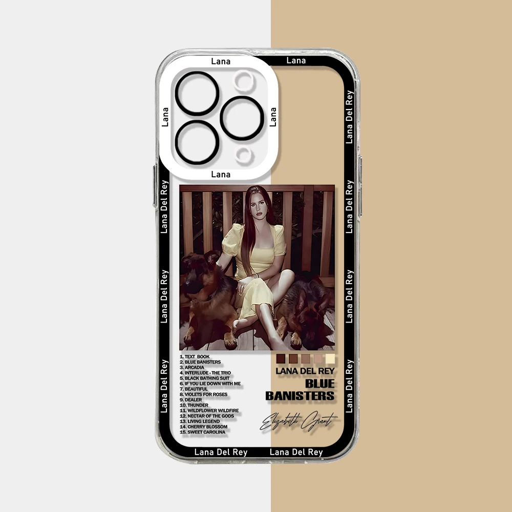 Lana Del Rey  Phone Case For Xiaomi Redmi Note 13 12 12C 11 10 10C 13C 10s 9 9s 9A 9T 9C 8 7 Pro Max 4G 5G Transparent Cover