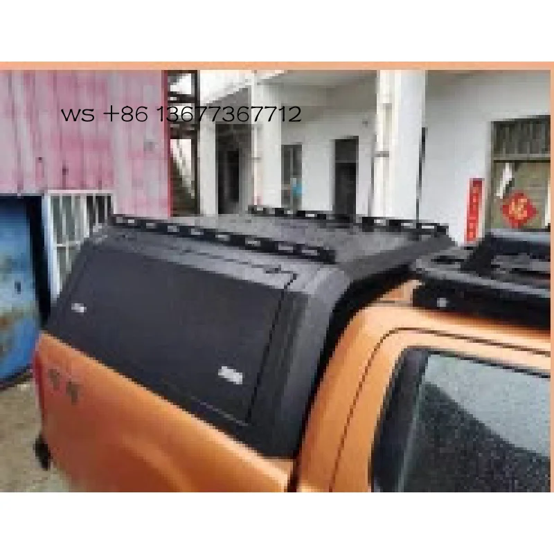 กระบะเหล็ก Tri-ton 4x4 สีดำ สำหรับรถยนต์ VIGO / Hilux Revo แบบมีหลังคาแข็ง