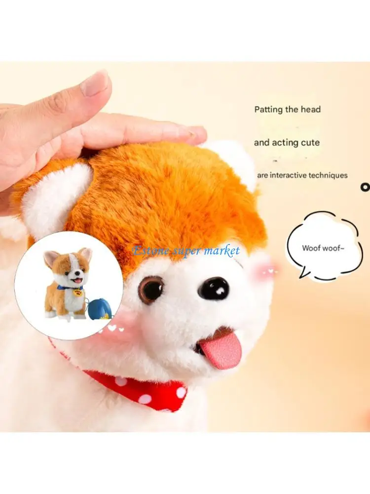 090B Realistic Moving Electric Dog Toy Featuring Automatic Licking Action and Walking for Kids Entertainment Activities
