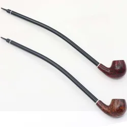 1pcs Classic Wooden Long Cigarette Holder Exquisite Long Brown Handle Wood Tobacco Cigarette Smoke Pipe with Box Father Gift