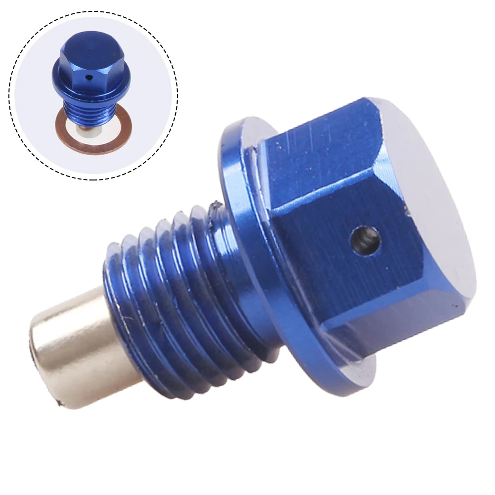 Oil Pan Screw Magnetic M12x1.25 Oil Change Pan Replacement Washer Accessories Aluminum Alloy Anodized Drain Plug