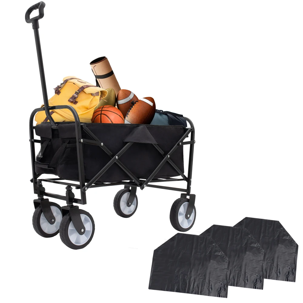 Minimeetall Multi-use Bag Collapsible Foldable Wagon Cart Beach Wagon Heavy Duty Utility Cart Utility Wagon Grocery Cart