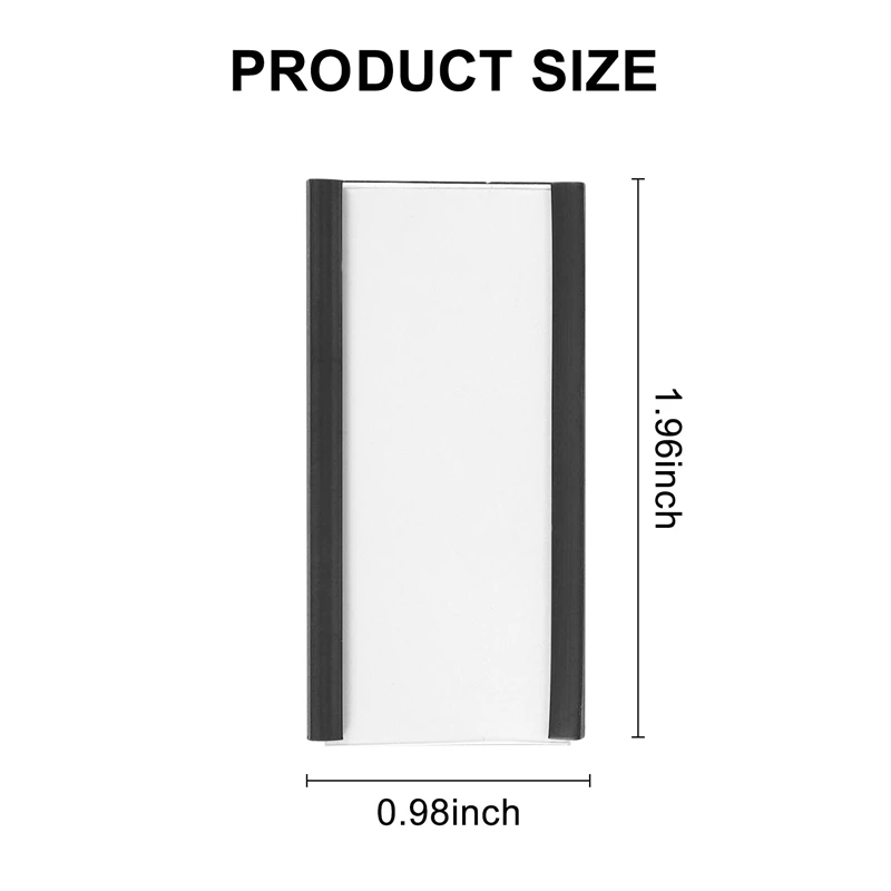 Imagem -05 - Titulares de Etiquetas Magnéticas com Protetores Plásticos Transparentes Cartão de Dados Prateleira de Metal 1x Polegada 50 Pcs