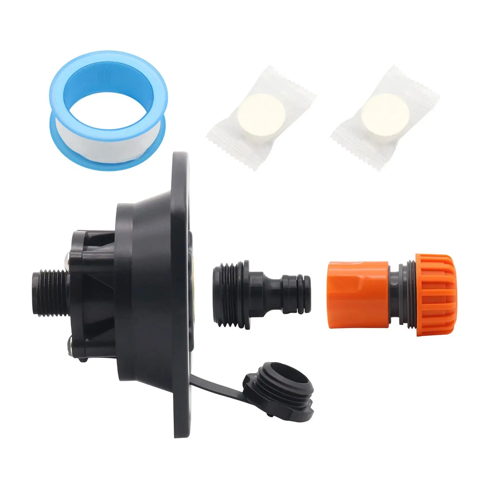 

RV City Water Inlet with Check Simple Installation Professional Leakproof Good Sealing for RV Boat Car