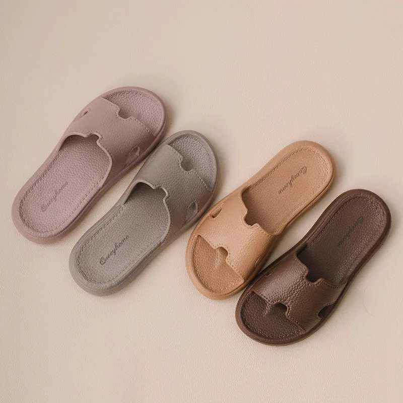 2025 Fashion Women's Leather Pattern EVA Sandals Non-Slip Soft Sole Slippers Outdoor Indoor Mules Comfortable Slide Shoes