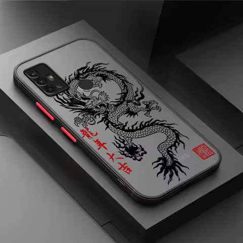 Case for Samsung Galaxy A21s A31 A53 A33 A73 A14 A51 A71 A24 A52 A32 A72 A23 A13 A12 A22 5G Chinese Dragon Hard PC Back Cover