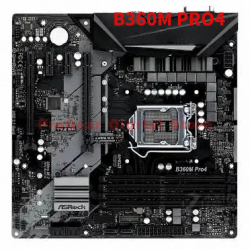 

Материнская плата ASRock B360M PRO4 LGA1151 Micro-ATX с поддержкой DDR4 и M.2, совместимая с процессорами Intel 8-го/9-го поколения