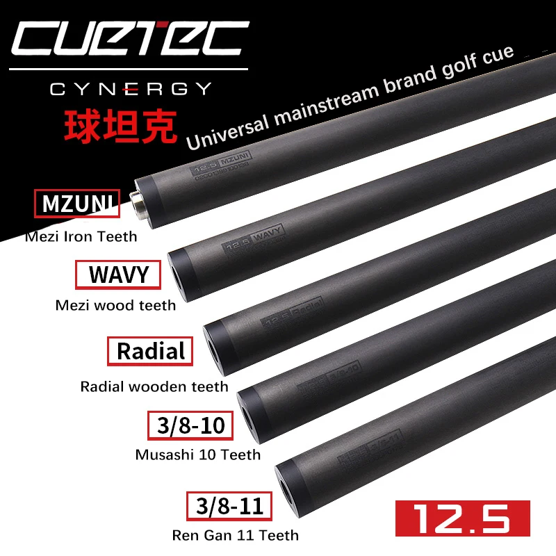 

CUETEC Black Technology Billiards Cue Carbon Fiber Forelimbs Can be Paired with Willy Metz Cougar