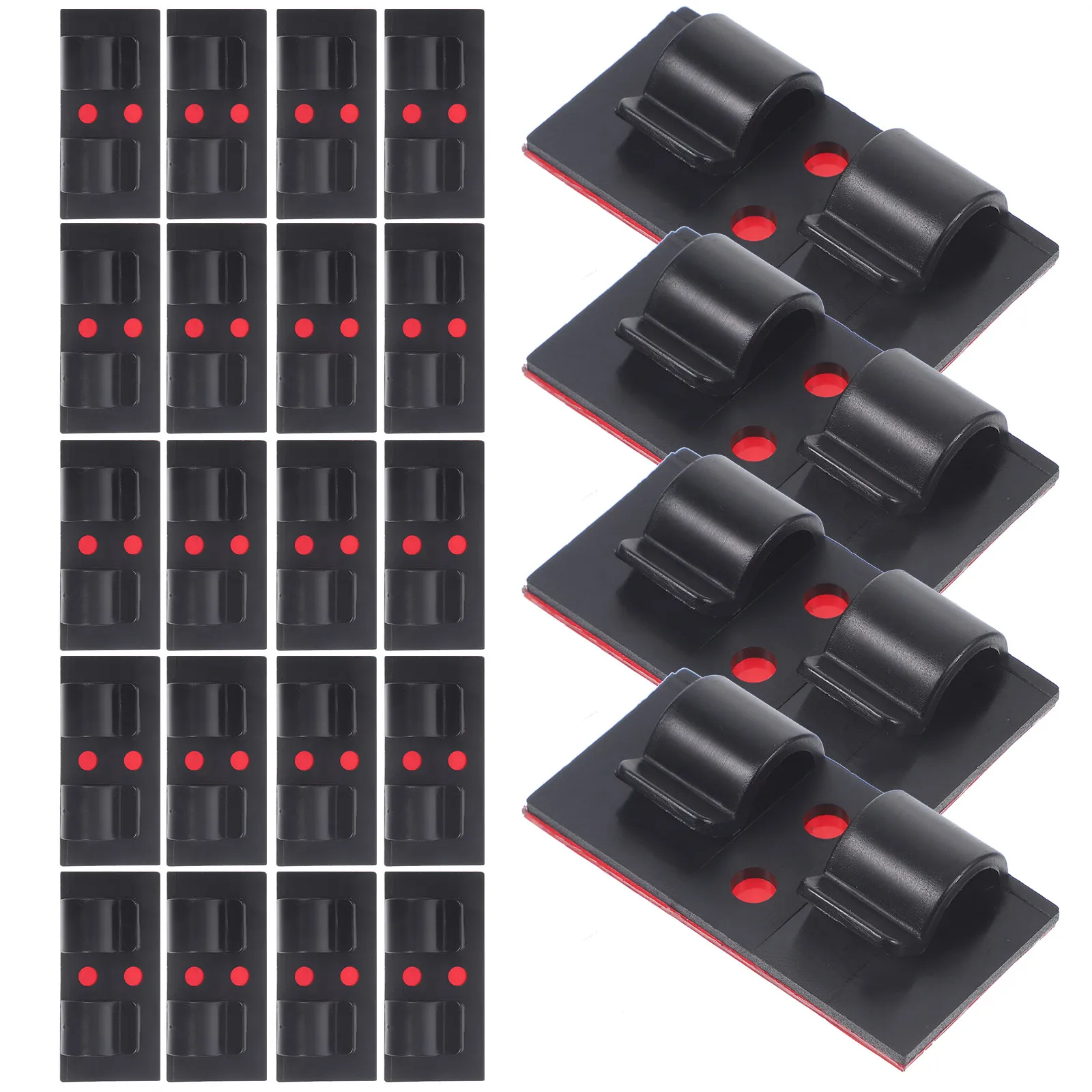25Pcs Cable Clips Wire Organizer Adhesive Holder for Office Home Car Charger USB Power Cable Management Cord Fixing Light Strip