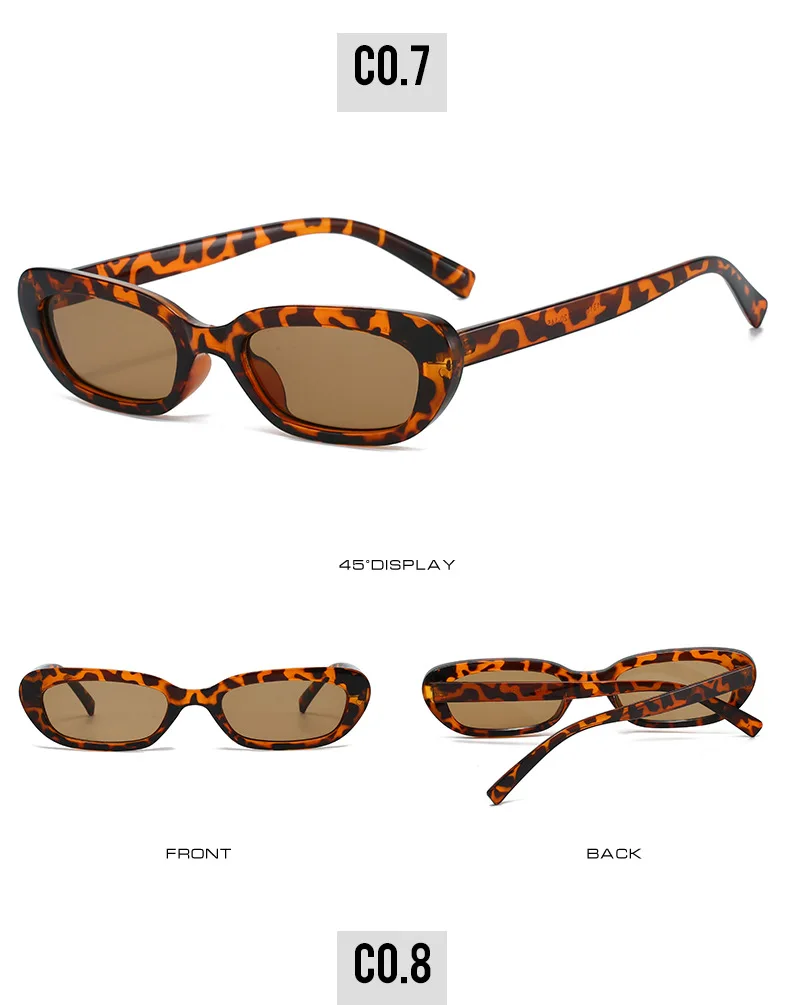 OEC CPO Ins Beliebte Fashion Square Luxus Sonnenbrille Frauen Marke Designer Rechteck Sonnenbrille Weibliche Candy Farbe Brillen – Detail 12