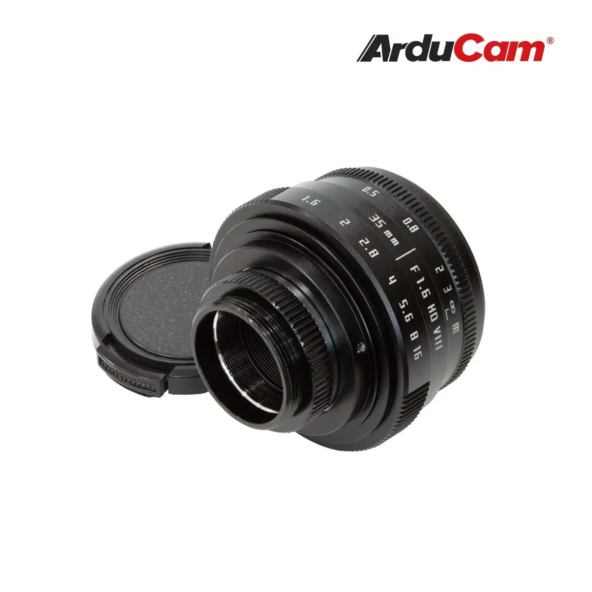 Arducam 35mm F1.6 Mirrorless C-Mount Lente para Raspberry Pi HQ Camera, com Adaptador C-CS