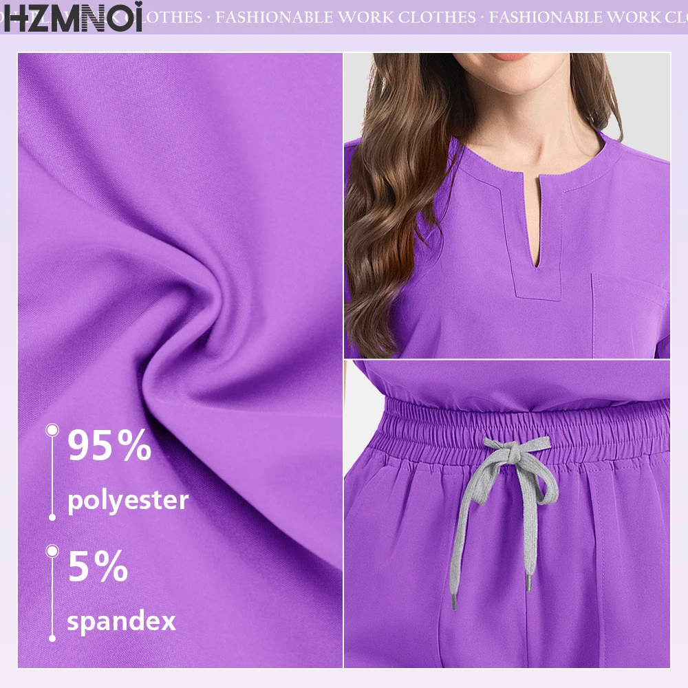 Wholesale Price Surgical Pajama Woman Hospital Uniforms for Doctor Nurse Dental Clinic Scrubs Sets Workwear Top Drawstring Pants