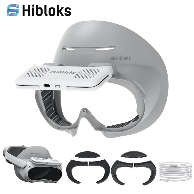 

Hibloks VR Face Cover For Pico 4 Facial Interface With Radiator Cool Mask Widen Face Pad Replacement For PICO4 Ultra Accessories