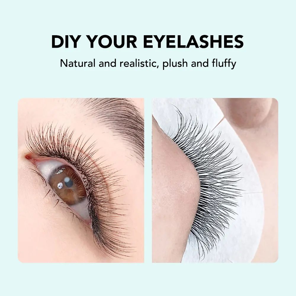 NATUHANA 3D/4D/5D Camellia Lashes Wispy Volume Fan Falsche Wimpern mit C/D/L/LU Curl Weich Leicht für einen natürlichen Make-up-Look – Detail 7