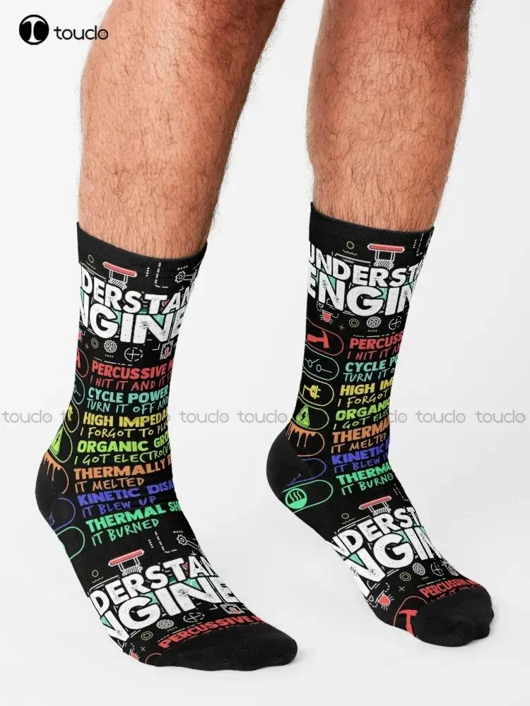 Understanding Engineers - Funny Engineer Gift Socks Skeleton Socks 360° Digital Print Custom Gift Streetwear Funny Sock Art