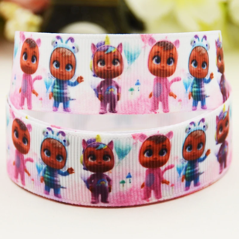 22mm 25mm 38mm 75mm Bebés Llorones Cartoon printed Grosgrain Ribbon party decoration 10 Yards X-03532