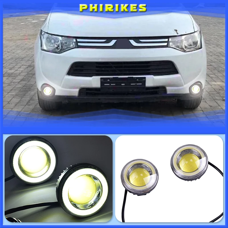 

For Mitsubishi Outlander 2013 2014 2015 LED DRL Daytime driving Running Lights Daylight Waterproof Fog Head Lamp white