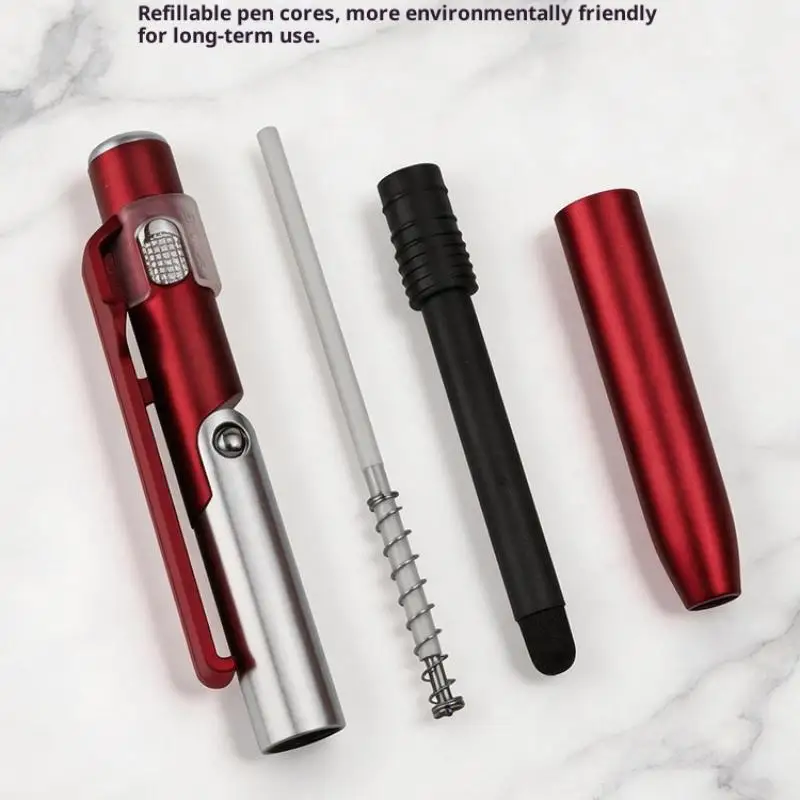 4 In 1 Multifunction Folding Pen LED Light Stylus Touchscreen Phone Holder for Students Teachers Use