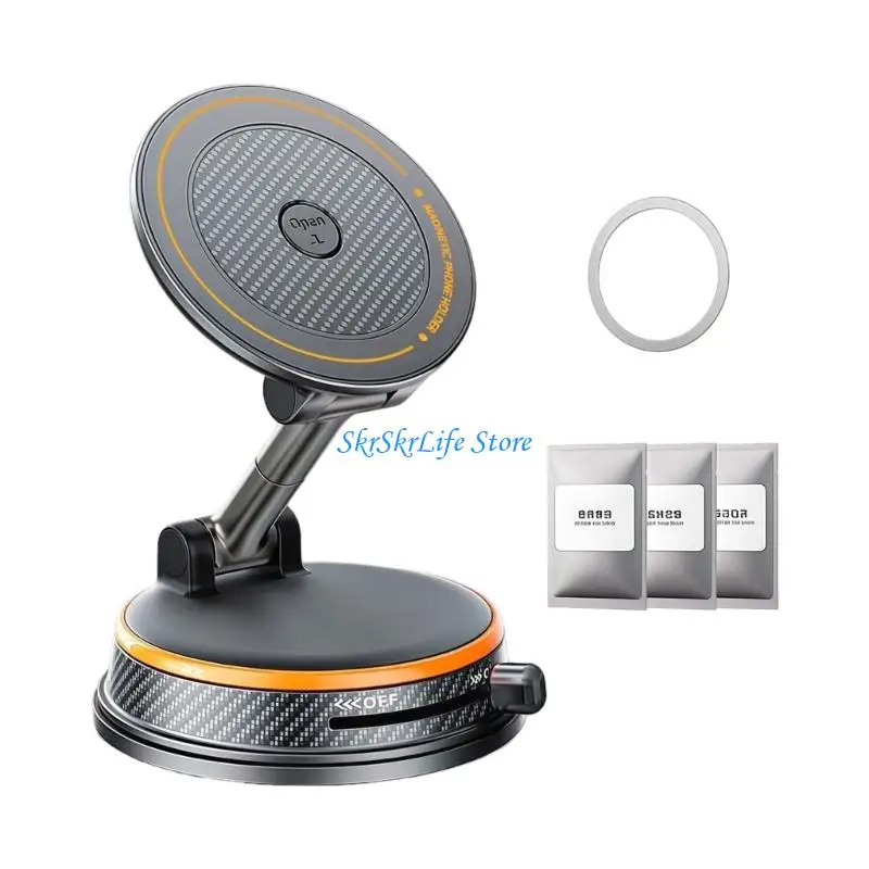 E65E Multifunction Car Mount Phone Holder Air Freshener Magnet Suction Cup 1080 Degree Rotatable for Dashboard
