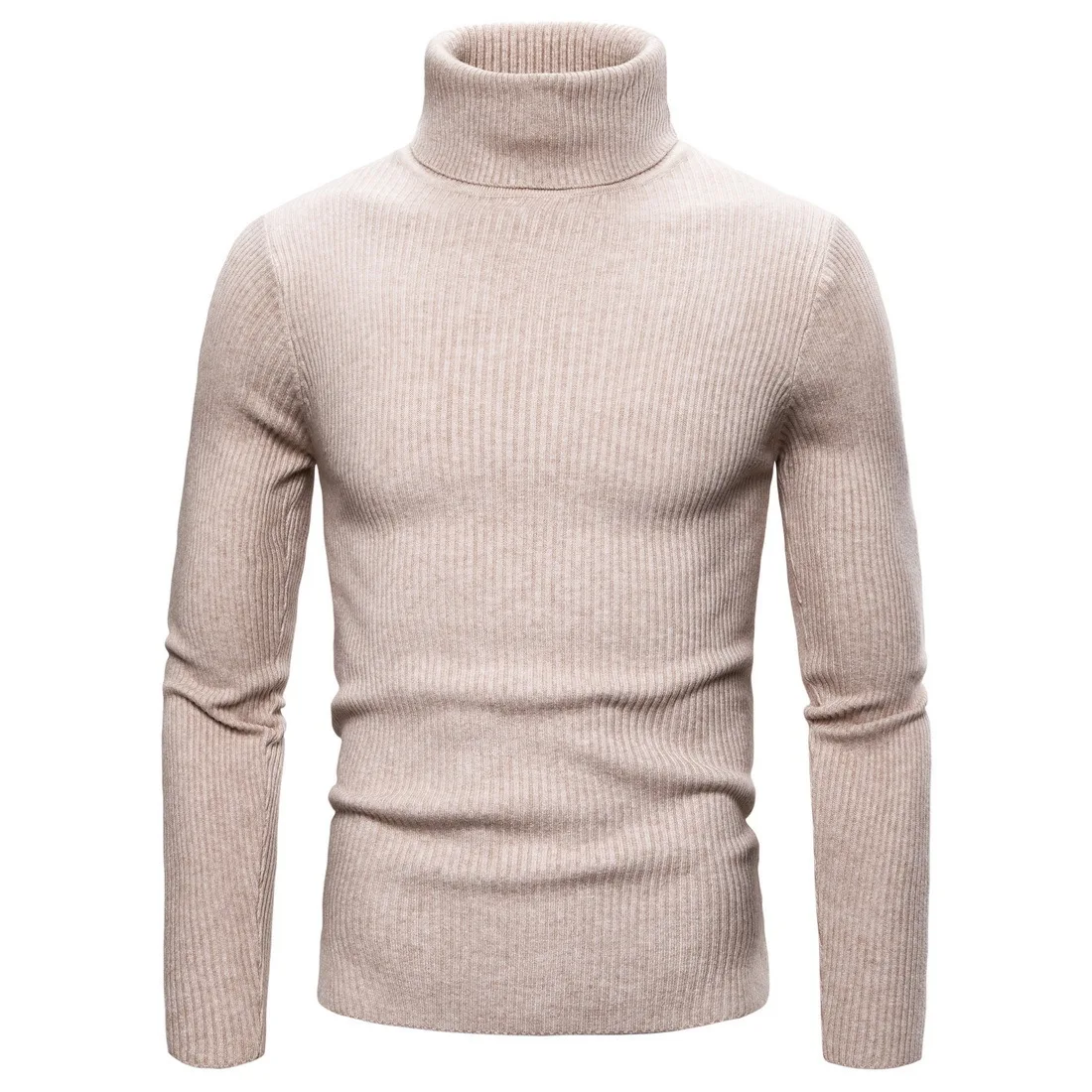 Autumn and Winter Men\'s Turtleneck Sweater Male Version Casual All-match Knitted Sweater Pullover Mens Clothing