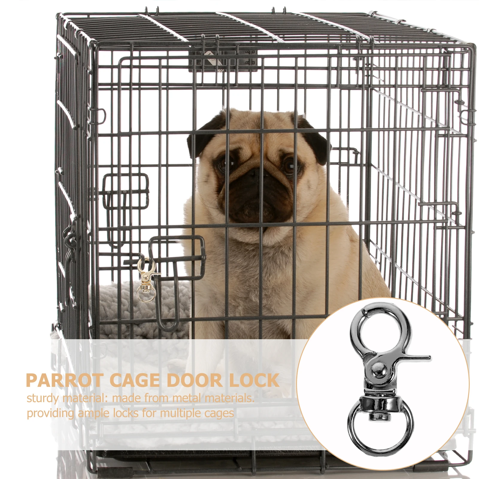 

Birdcage Lock Replacement Parts Anti-escape Accessory for Pet Buckles Accessories