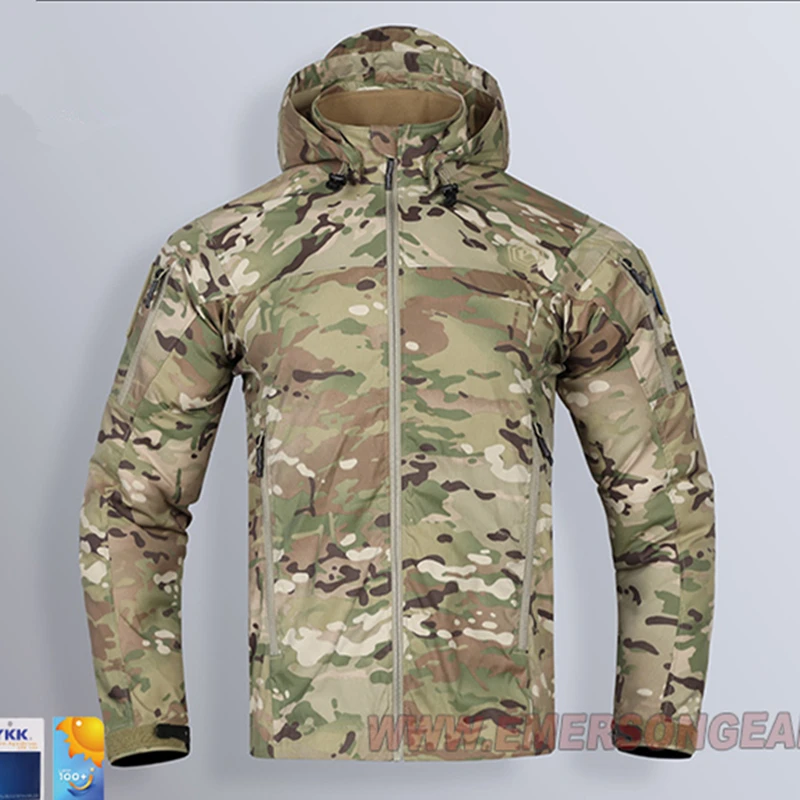 Chaqueta táctica Falco ligera impermeable cortavientos con capucha - imagen 3