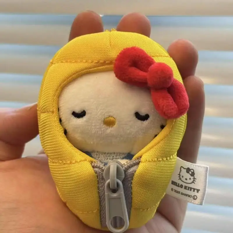 8 ซม.น่ารักการ์ตูน Kawaii ถุงนอน Hello Kitty ตุ๊กตาตุ๊กตาพวงกุญแจกระเป๋าจี้ของเล่นของขวัญ