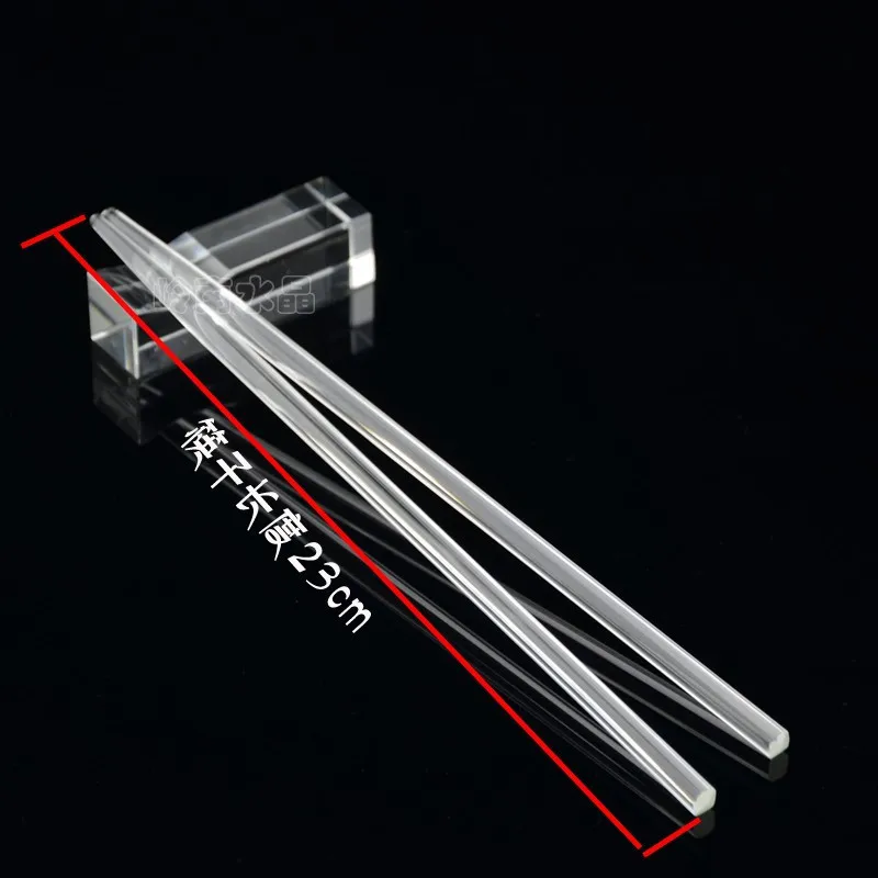 

1Pair Reusable Japanese Glass Chopsticks Transparent Smooth Dishwasher Safe Comfortable Grip for Sushi Sashimi Cooking