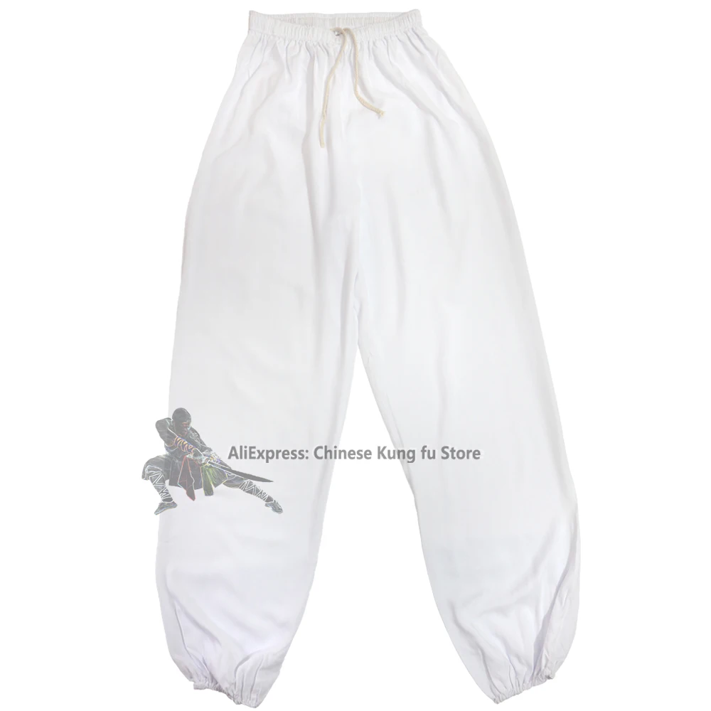 Men's Women's Cotton Kung fu Pants Martial arts Wing Chun Tai Chi Trousers Gongfu Uniforms