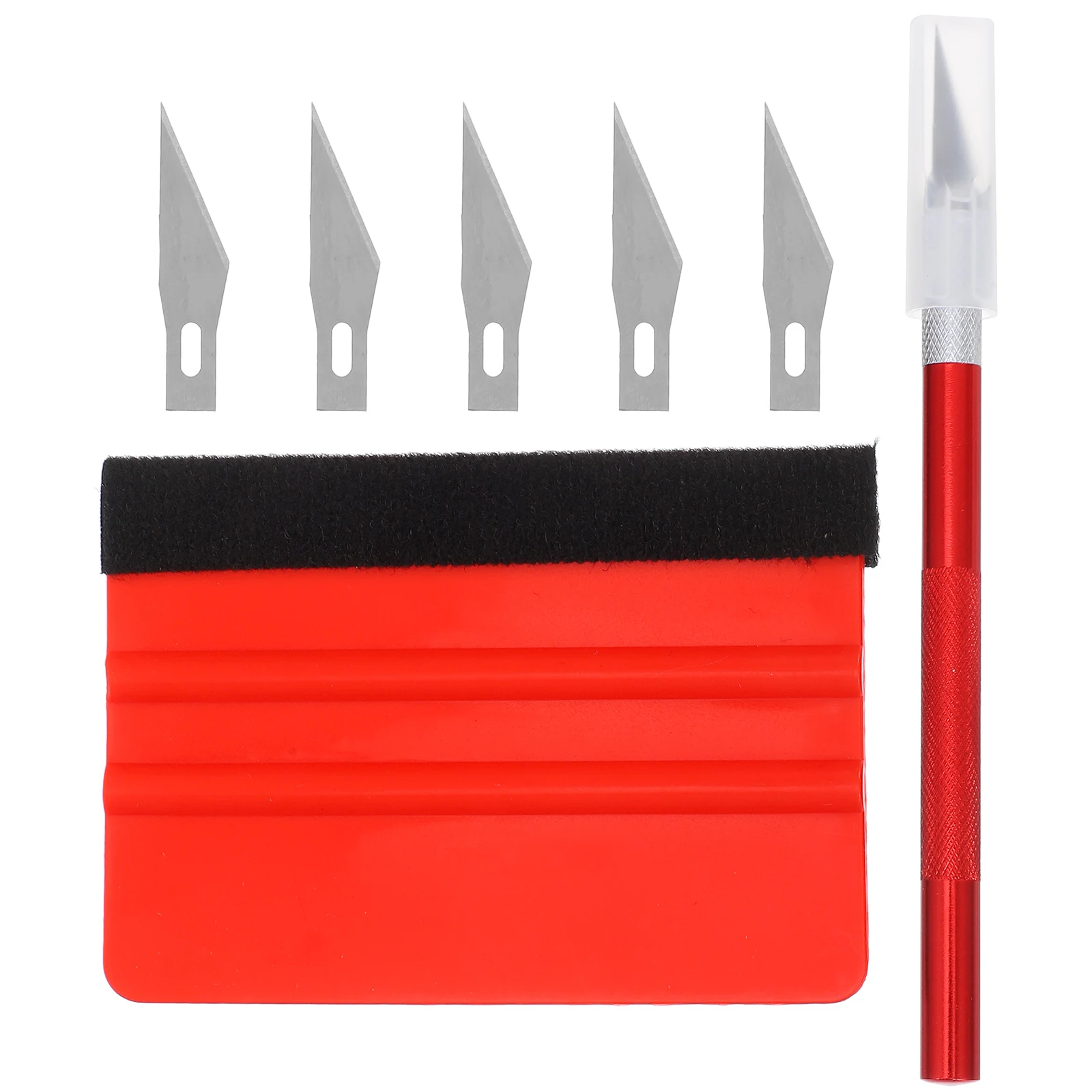 

1 Set Vinyl Tool Kit Sturdy Steel Aluminum Alloy Squeegee Scraper Smoothing Tools For Window Tint Film Car Wallpaper Application