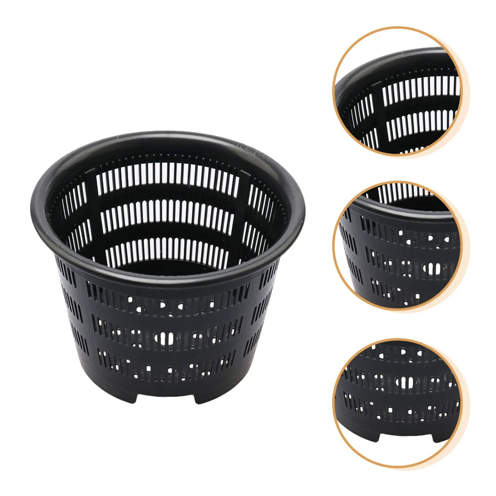 

5pcs Black Mesh Pots Plastic Plant Nursery Pots For Seedlings With Drainage Holes Flower Plant Container Gardening Tool Orchid