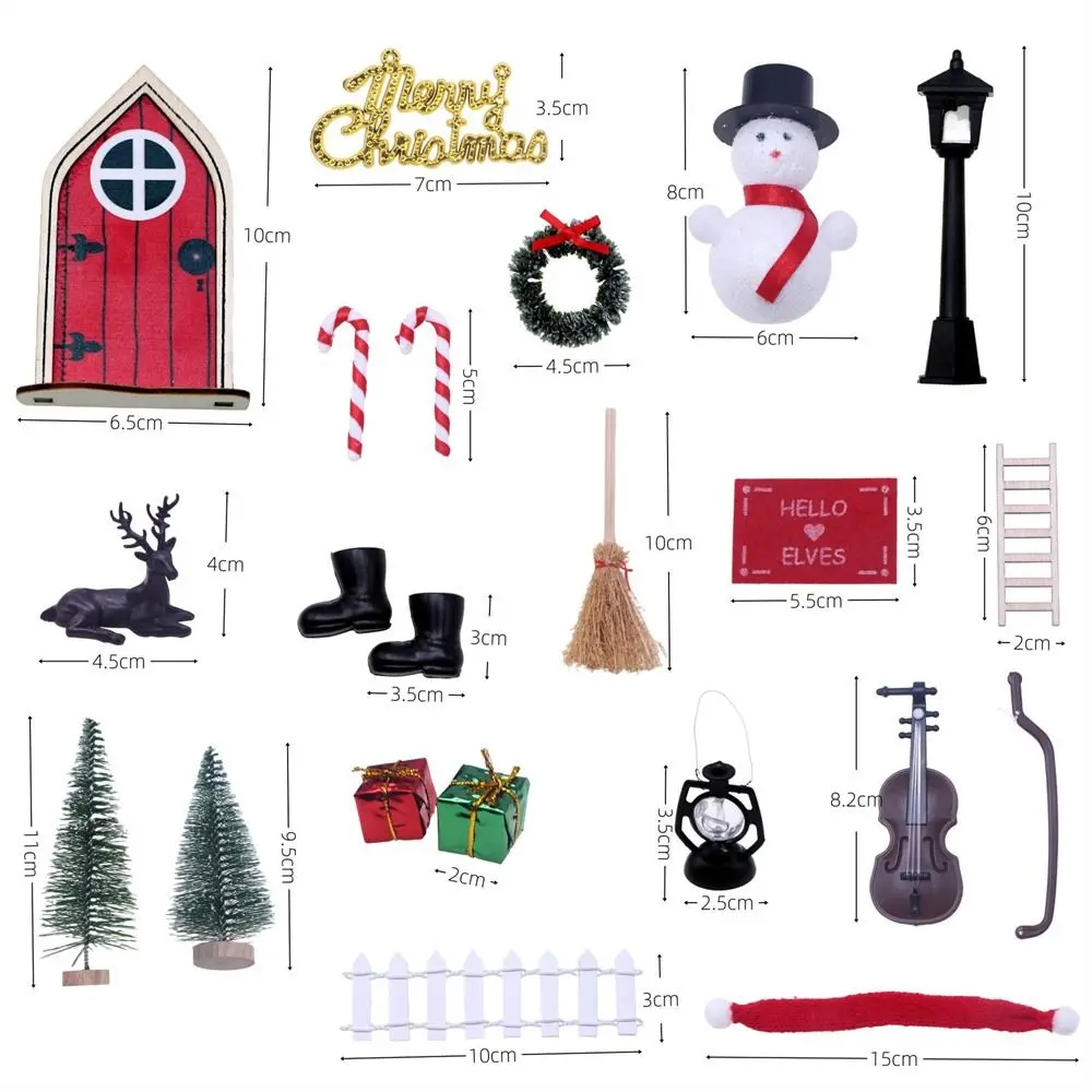 Kit Artigianale per Casa delle Fate con Cappello, Ghirlanda, Scena in Miniatura, Mini Albero e Porta per Elfi