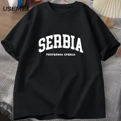 Republika Srbija T Shirt Men Summer Cotton Short Sleeve SERBIA T-shirt Harajuku Unisex T Shirt Man Clothing Printed T-shirt Tops