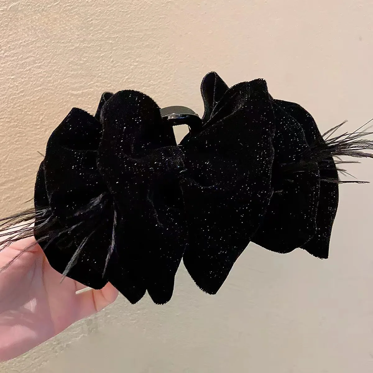 13cm Haifischklammer im französischen Retro-Stil mit floralen Spitzenbögen, süße Mädchen-Haarspange, sanfter Stil, Haarschmuck, Haarklauen, Haarklammern – Detail 9