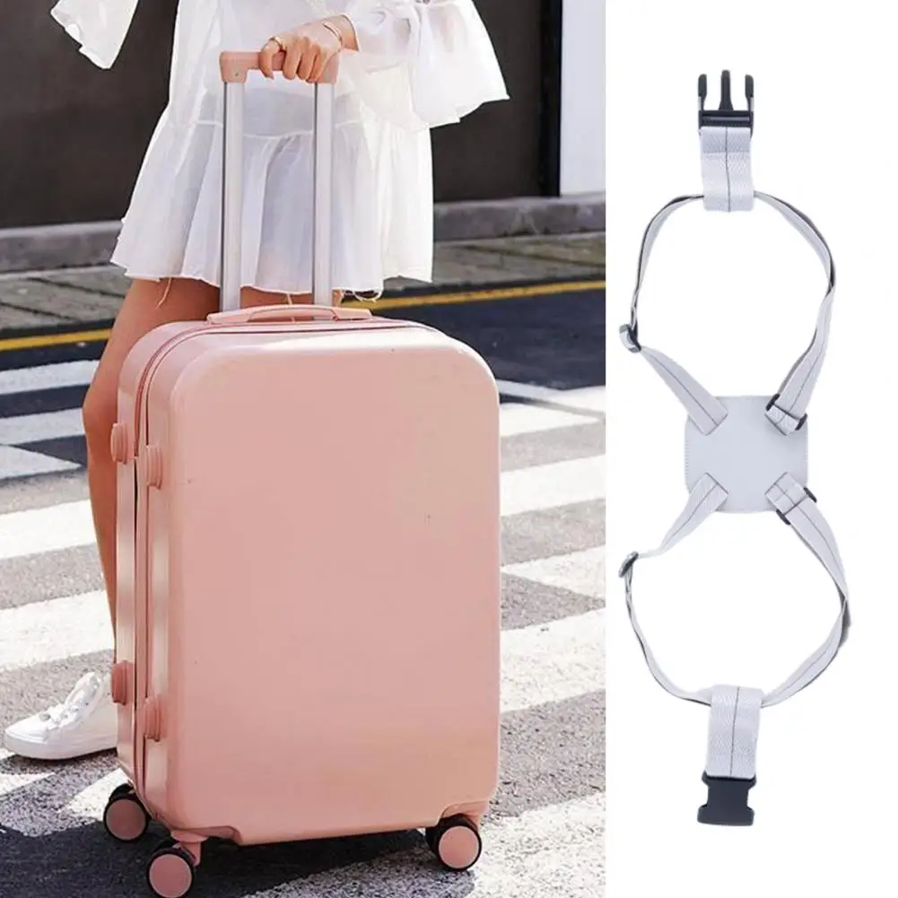 Hands-free Travel Luggage Band Adjustable Elastic Luggage Strap with Reflective Strip Travel Suitcase Belt Durable for Secure