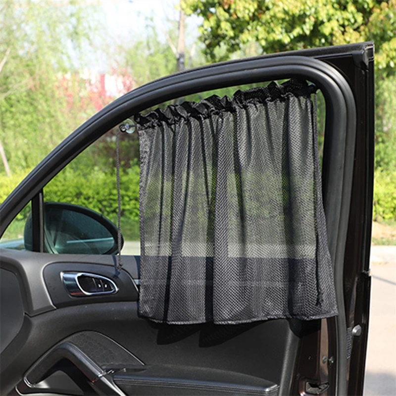 Car Curtain Sunshades Mesh Suction Cup Car Sunshades Sun Protection and Heat Insulation Car Side Window Curtains Auto Supplies