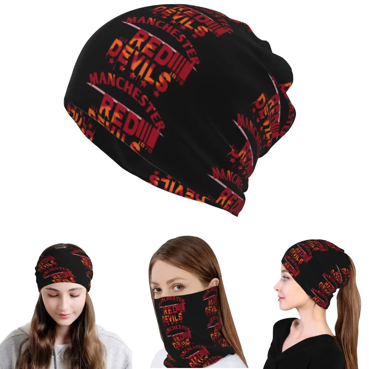 

Devils Of Manchester, Manchester Is Red Bandana Neck Gaiter Wrap Scarf Warm Cycling Scarf Beanies Hat Unisex Adult All Season